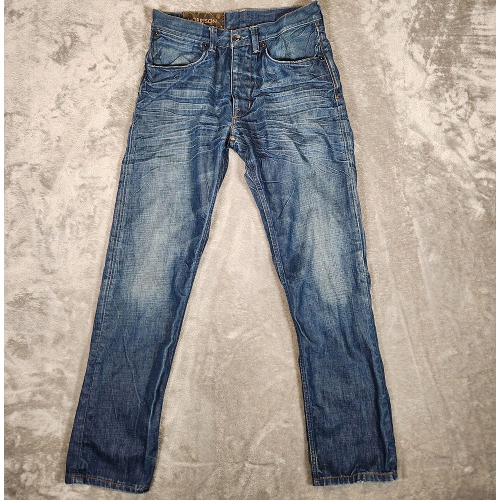 Morrison Jeans Men's 31x32 1969 Button-Fly Skinny Fit‎ Dark Wash
